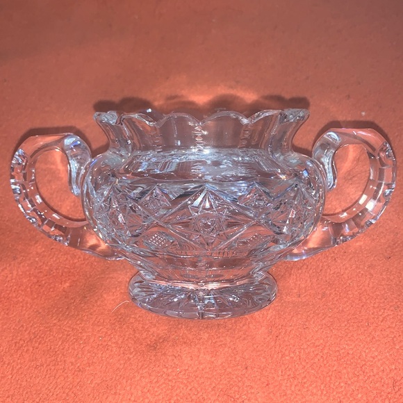 Vintage American Brillant Cut Crystal Sugar bowl - Picture 1 of 8